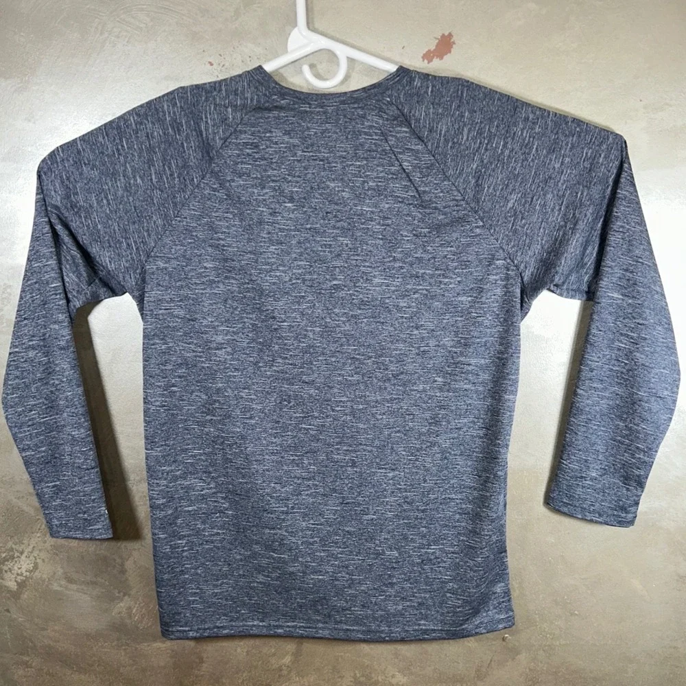 Nike Swim Mens Dri-FIT Heather Long Sleeve Rash Guard Blue NESSA590-440 M New